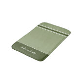 Trendy gedempte salie - Stripes badmat (Gekanteld)
