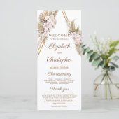 Trendy Gedroogde Palm Pampas Gras Gouden Boog Trop Programma (Staand voorkant)