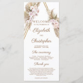 Trendy Gedroogde Palm Pampas Gras Gouden Boog Trop Programma (Voorkant)