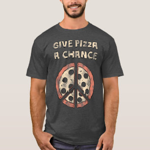 Trendy Geef Pizza een Humor van het voedsel T-Shir T-shirt
