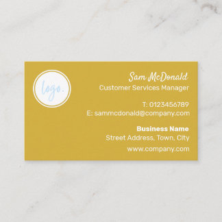 TRENDY GEEL GOUD BUSINESS LOGO BEDRIJFSMERK VISITEKAARTJE