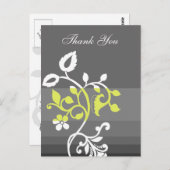 trendy geel grijs Bedankt Kaarten (Voorkant / Achterkant)