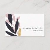 Trendy Geometric Brush Strokes Visitekaartje (Voorkant)