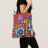 Trendy geometric elements memphis design. Retro Draagtas (Dichtbij)
