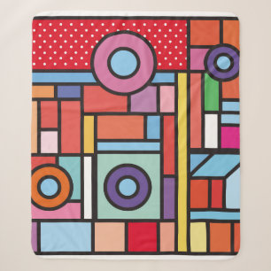 Trendy geometric elements memphis design. Retro Sherpa Deken