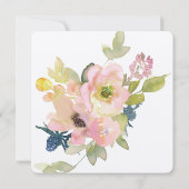 Trendy Geometric Floral Wedding Kaart (Achterkant)