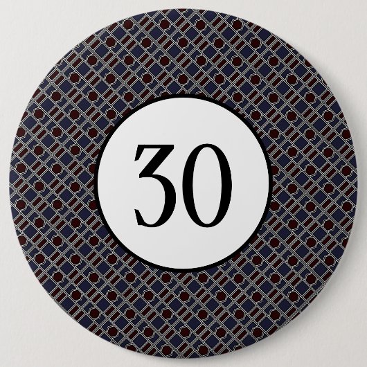 Trendy Geometric Pattern, Modern Birthday Party Ronde Button 6,0 Cm (Voorkant)
