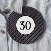 Trendy Geometric Pattern, Modern Birthday Party Ronde Button 6,0 Cm (In situ)
