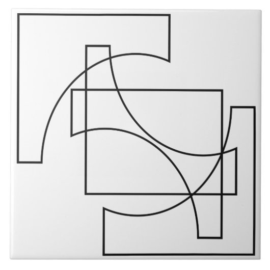 Trendy Geometric Pattern Tegeltje (Voorkant)