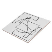 Trendy Geometric Pattern Tegeltje (Zijkant)