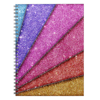 Trendy Geometrical Glitter Stripes Notitieboek