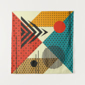 Trendy geometrische elementen. Stijlstructuur retr Wandkleed (Voorkant (horizontaal))