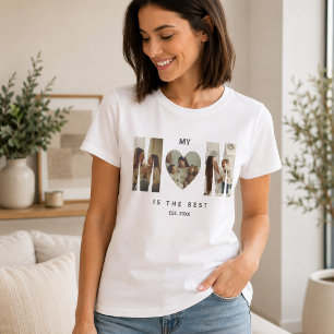 Trendy Gepersonaliseerd Foto MOM Hart T-shirt