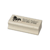Trendy gepersonaliseerd paardenretouradres 	rubberstempel (Stempel)