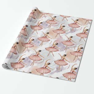 Trendy gepersonaliseerde ballet Ballerina danser   Cadeaupapier