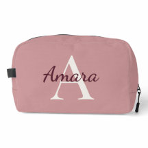 Trendy Gepersonaliseerde Dopp Kit | Theeroos Roze
