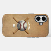 Trendy Gepersonaliseerde Honkbal Naam en Nummer Case-Mate iPhone Case (Achterkant (horizontaal))