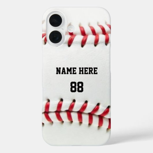 Trendy Gepersonaliseerde Honkbal Naam en Nummer Case-Mate iPhone Case (Achterkant)