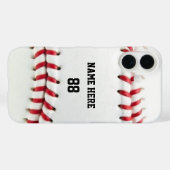 Trendy Gepersonaliseerde Honkbal Naam en Nummer Case-Mate iPhone Case (Achterkant (horizontaal))