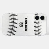 Trendy Gepersonaliseerde Honkbal Naam en Nummer Case-Mate iPhone Case (Achterkant (horizontaal))