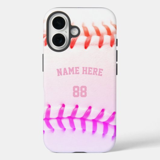 Trendy gepersonaliseerde honkbal naam en nummer gi Case-Mate iPhone case (Achterkant)