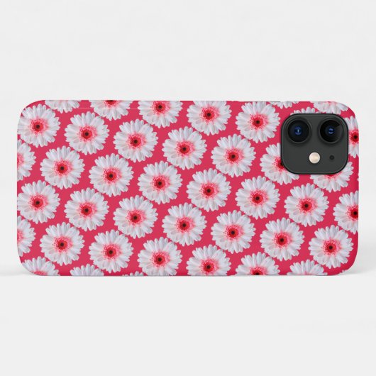 Trendy Gerbera Daisy Pattern on Pink Case-Mate iPhone Case (Achterkant (horizontaal))