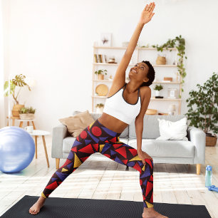 Trendy gestreepte driehoeken leggings