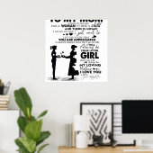 Trendy Gift | Brief aan mijn moeder | Poster (Thuiskantoor)