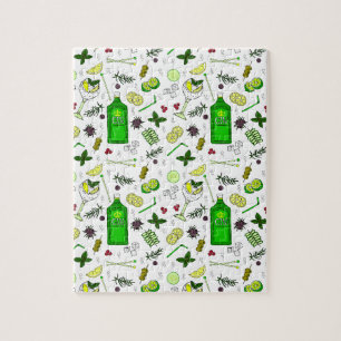 Trendy Gin Drinker Cocktail Glasses and Juniper Legpuzzel