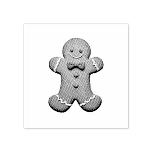 Trendy Gingerbread Man Kerstmis Rubberstempel