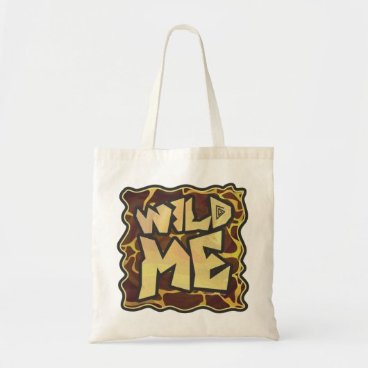 Trendy Giraffe Brown and Yellow Print Tote Bag (Voorkant)