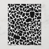 Trendy Giraffe Print Yellow Bow Boutique Price Flyer (Achterkant)