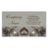 Trendy Girly Chic Gatsby Mode Magnetisch Visitekaartje (Voorkant)