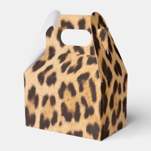 trendy girly chic wild safari leopard print bedankdoosjes (Voorkant Zijde)