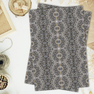 Trendy girly chique mode zwart art deco tissuepapier