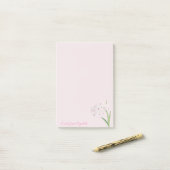 Trendy Girly Flowers - Gepersonaliseerd Post-it® Notes (Op bureau)
