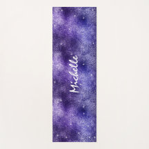 Trendy Glam Glitter Monogram Name Paars