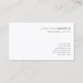 Trendy Glamoureus Design Plain Zwart Wit De Luxe Visitekaartje (Achterkant)