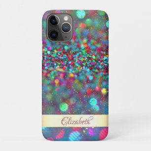 Trendy Glitter Bokeh Gold Confetti - Gepersonalise iPhone 11 Pro Hoesje