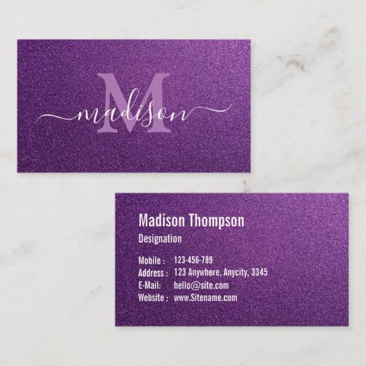 Trendy Glitter Custom Makeup Artist Visitekaartje (Voorkant / Achterkant)