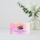 Trendy Glitter Holographic drift Lashes marmer Visitekaartje (Staand voorkant)