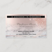 Trendy Glitter Roos gouddruppels Visitekaartje (Achterkant)