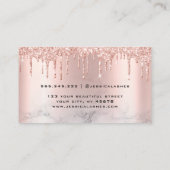 Trendy Glitter Roos gouddruppels Visitekaartje (Achterkant)