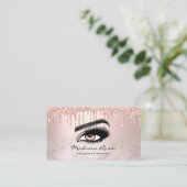 Trendy Glitter Roos gouddruppels Visitekaartje (Staand voorkant)