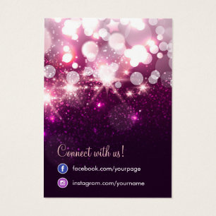 Trendy Glitter Sparkle Social Network Oorbel Kaart