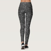 Trendy Glitter Zwarte Chic Leggings (Achterkant)