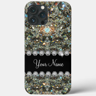 Trendy Glitzy Nep Nepsletters Monogram  iPhone 13 Pro Max Hoesje