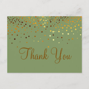 Trendy Goedkoop Goud Glitter Groen Bedankt Briefkaart