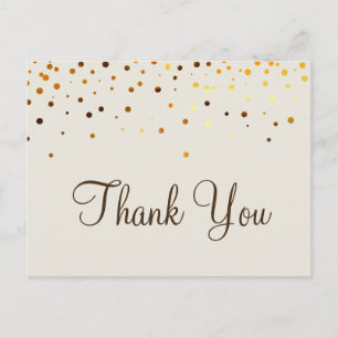 Trendy goedkope gouden glitter roze dank je briefkaart