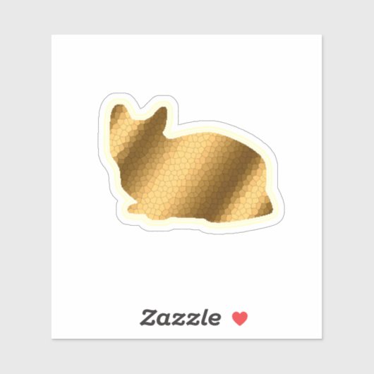 Trendy Gold Cat Sticker (Vel)